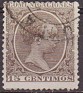 Spain 1889 Brown 15 CTS Brown Edifil 219. España 1889 219 us. Uploaded by susofe